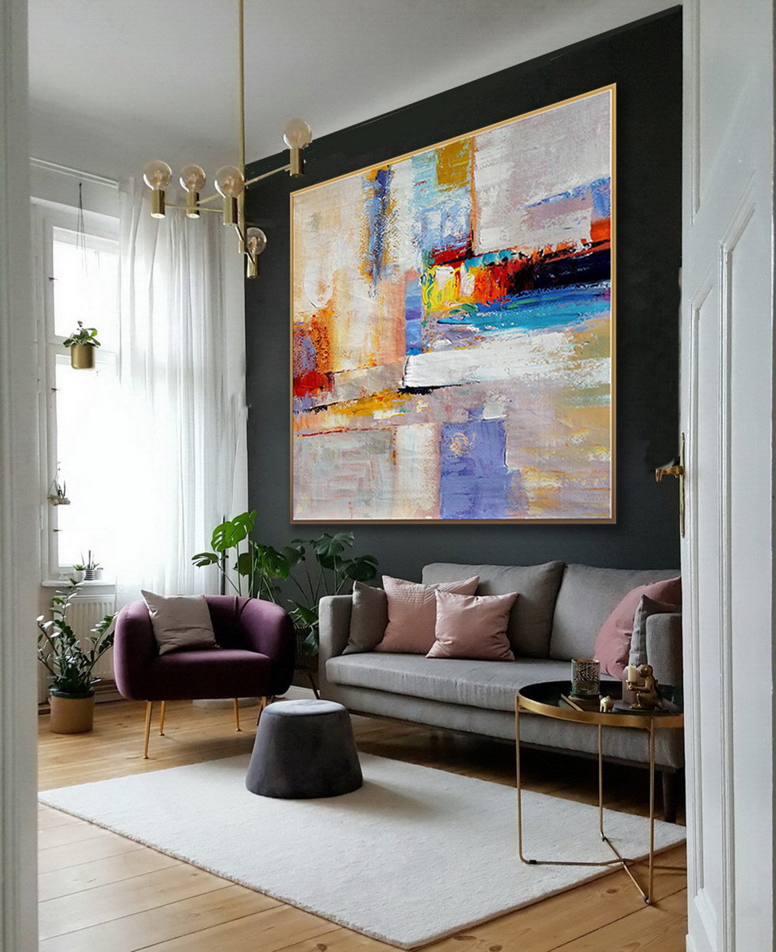 Abstract Oil Paintings On Canvas - Image 2
