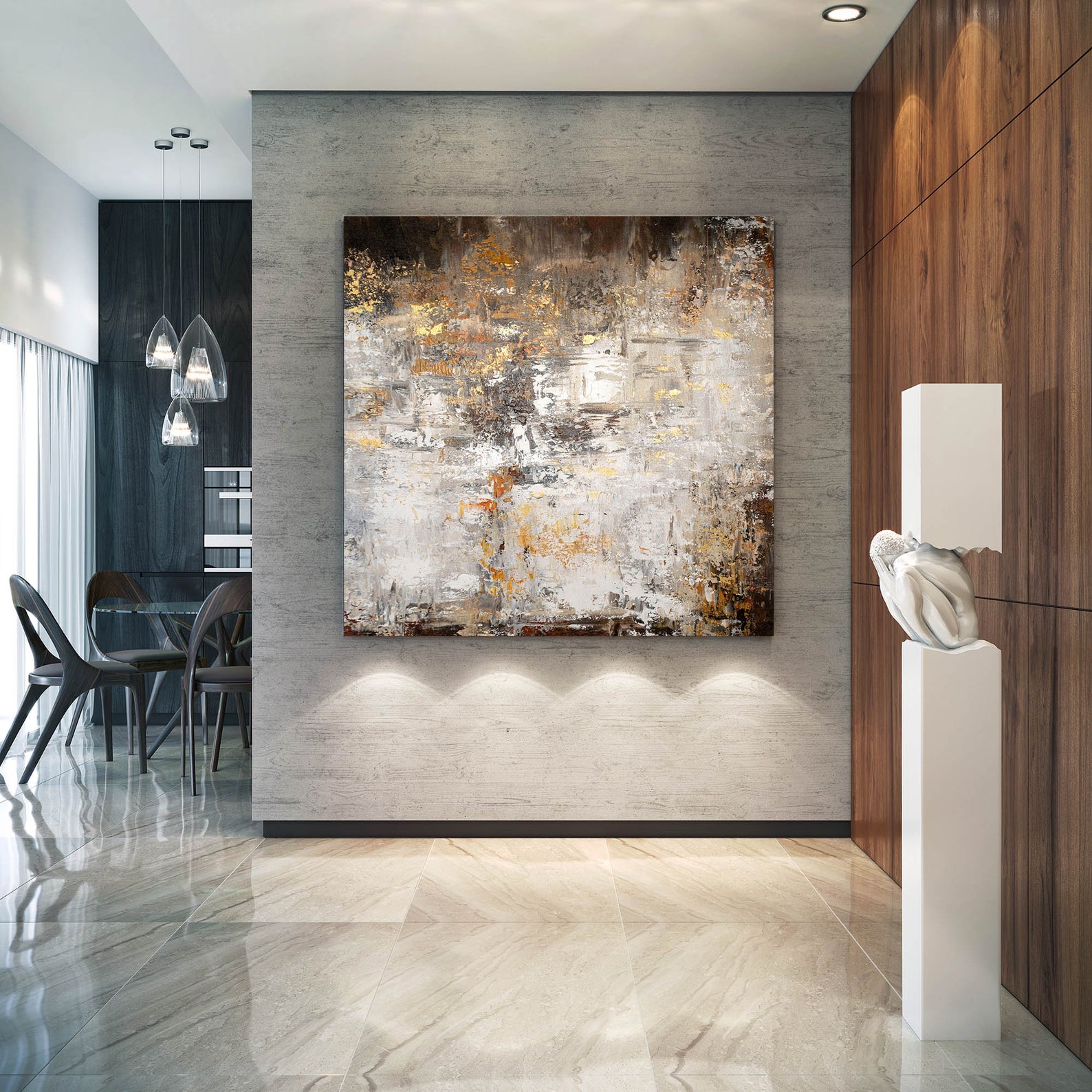 Abstract Oil Paintings On Canvas - Image 3