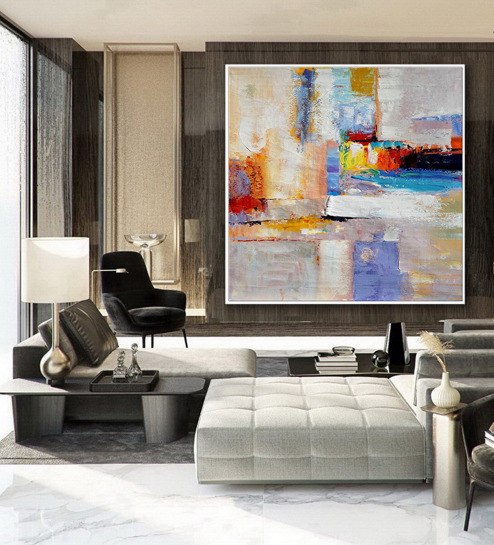 Abstract Oil Paintings On Canvas - Image 3