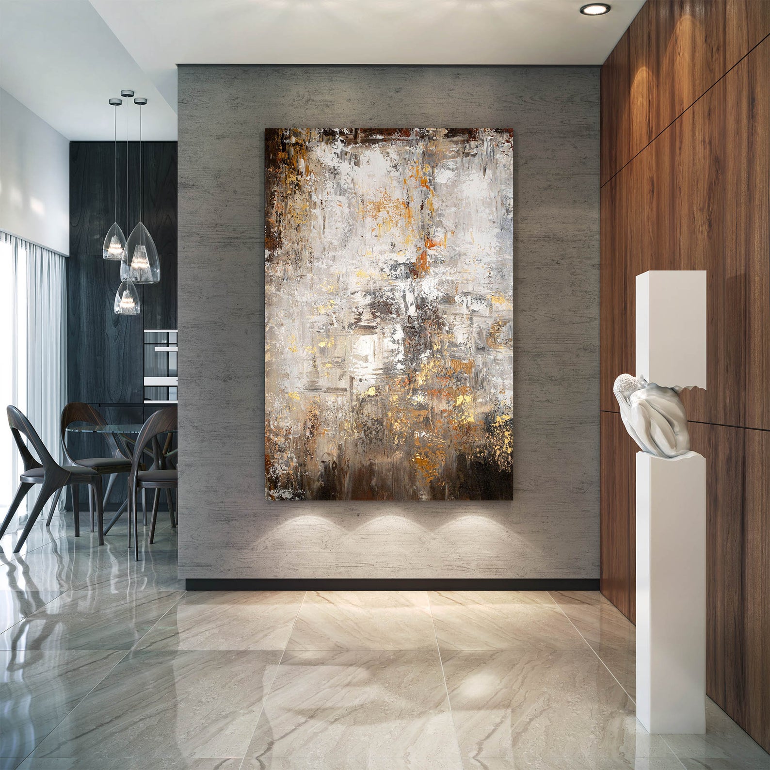 Abstract Oil Paintings On Canvas - Image 4