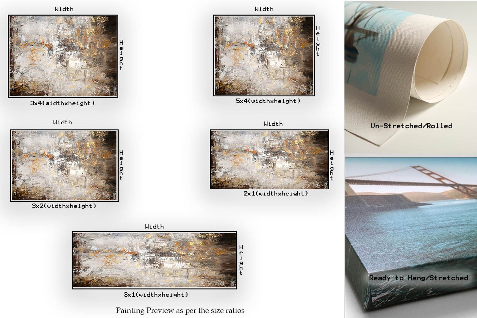 Abstract Oil Paintings On Canvas - Image 7