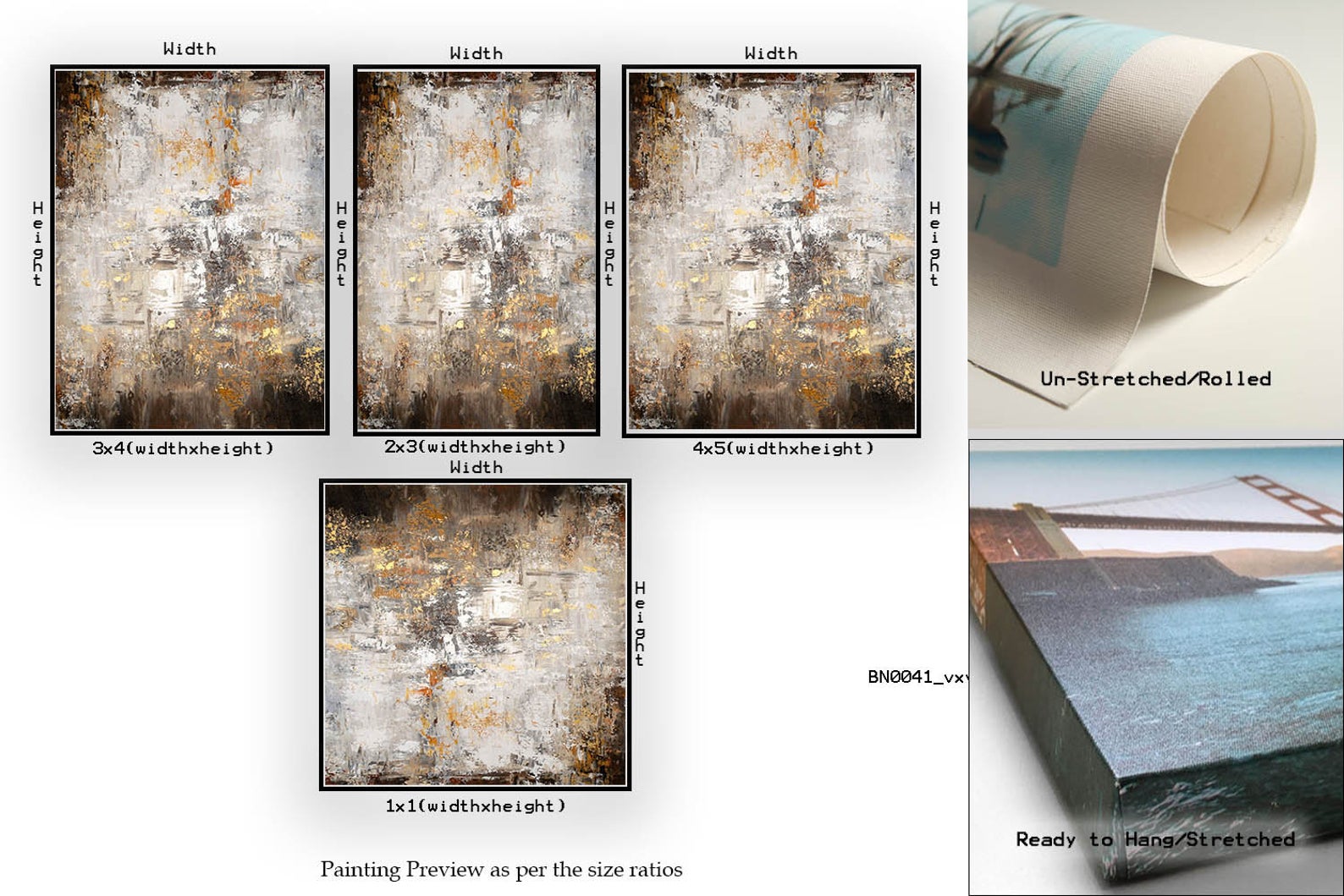 Abstract Oil Paintings On Canvas - Image 8